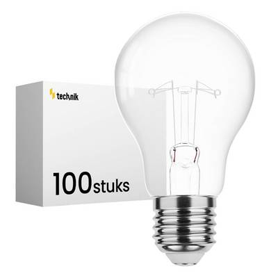 Technik Gloeilamp C35 E27 Helder - 100W 1250lm 2700K - Warmwit Dimbaar - 100 stuks-0
