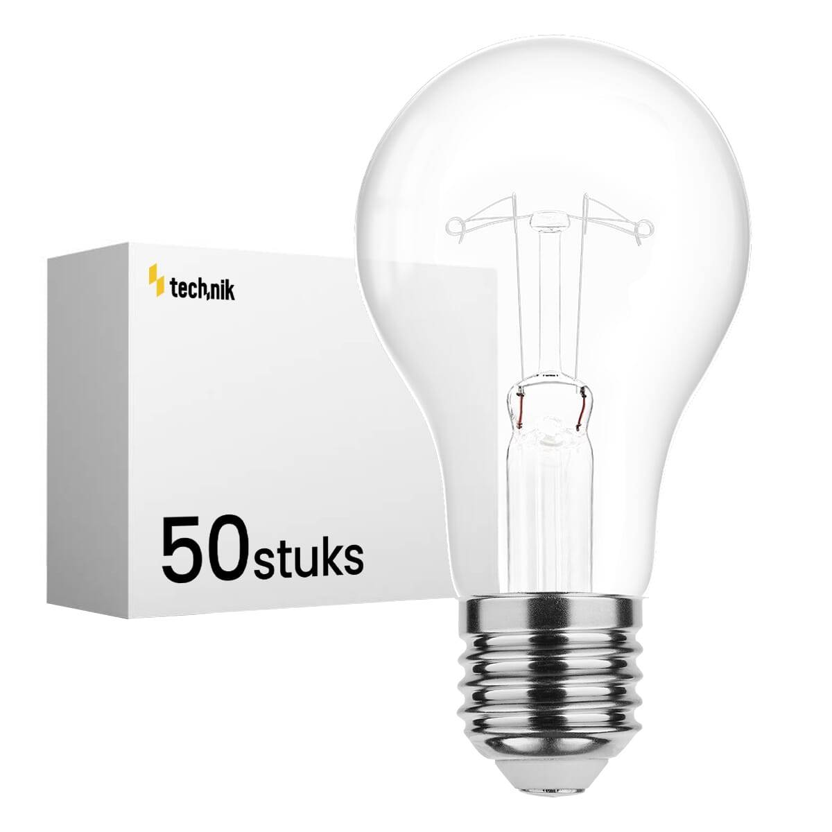 Technik Gloeilamp G80 E27 Helder - 150W 1800lm 2700K - Warmwit Dimbaar - 50 stuks-0