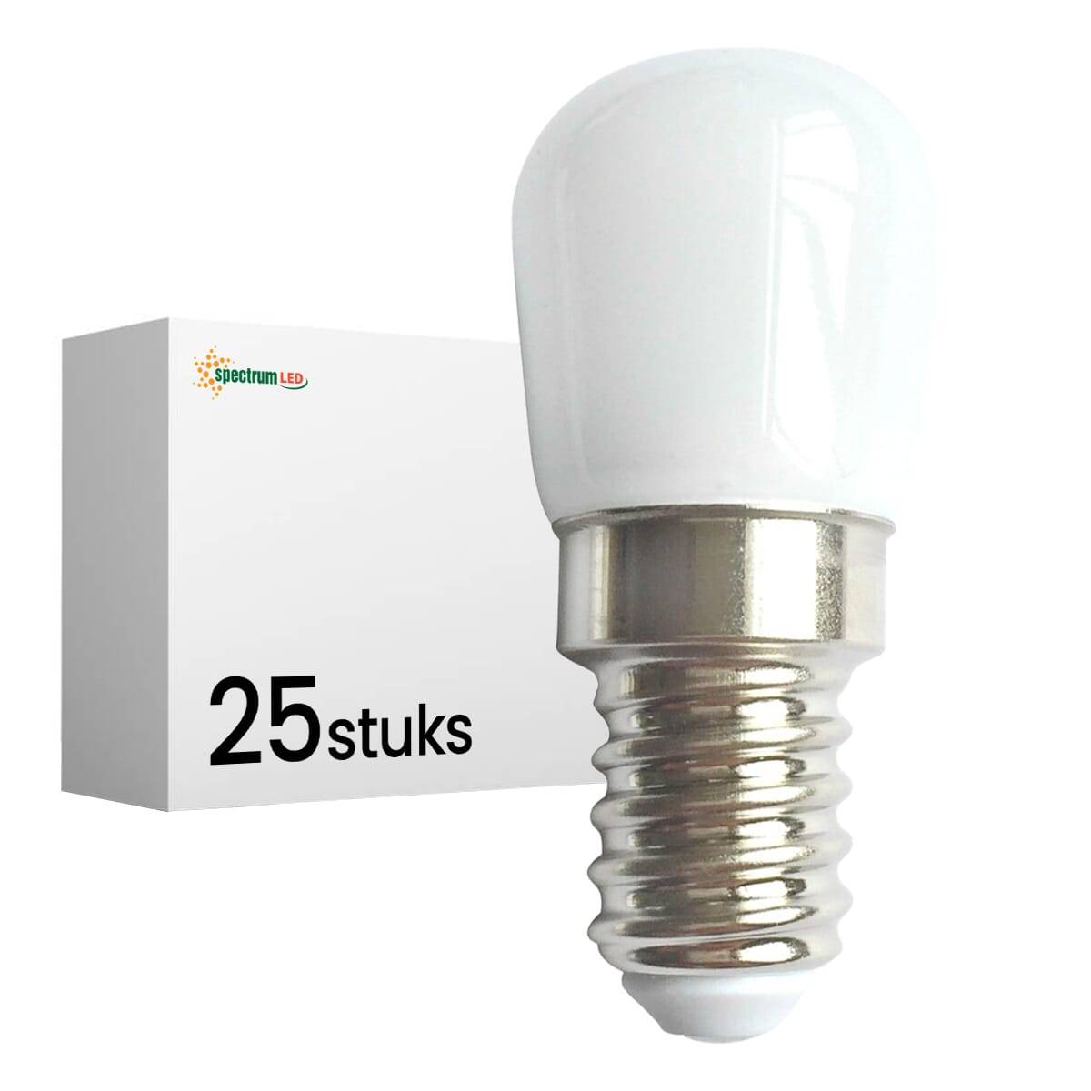 Spectrum LED Buislamp T25 E14 Mat - 1.5W 150lm 4000K - Neutraalwit - Vervangt 16W - 25 stuks-0