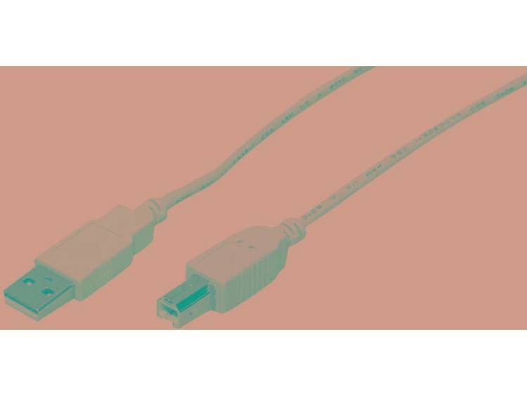 Goobay USB 2.0 Aansluitkabel [1x USB 2.0 stekker A 1x USB 2.0 stekker B] 1.80 m Grijs