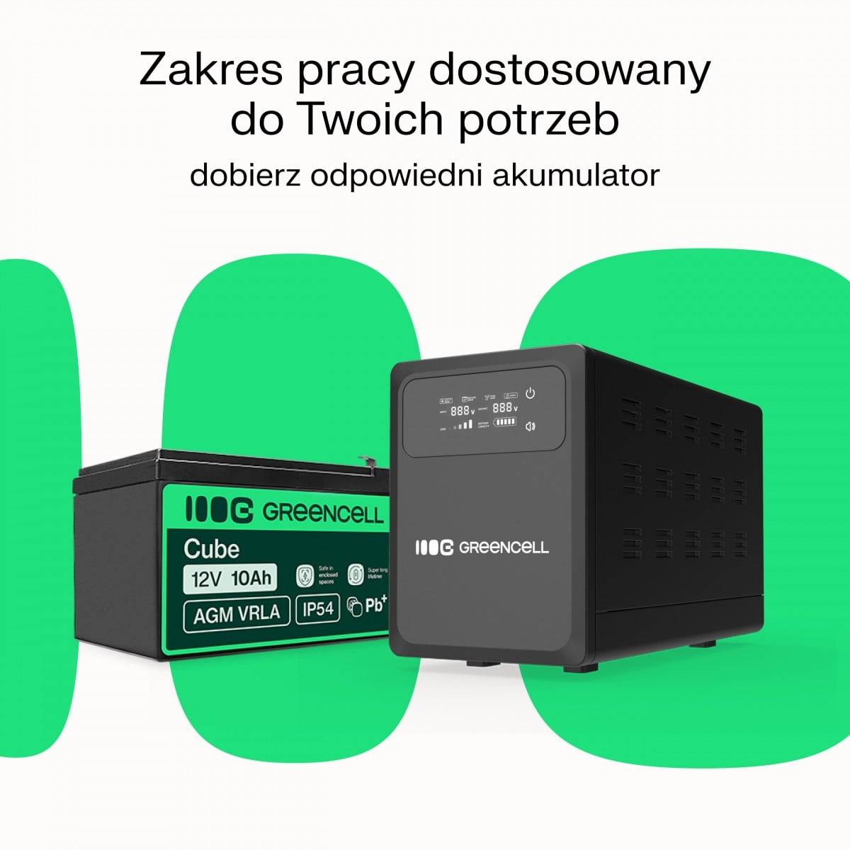 GREEN CELL GC-UPSLPPC800 Voedingseenheid: UPS; 800W; 1,2kVA; 230V; French x2,draden; 50Hz - 1 stuk-1