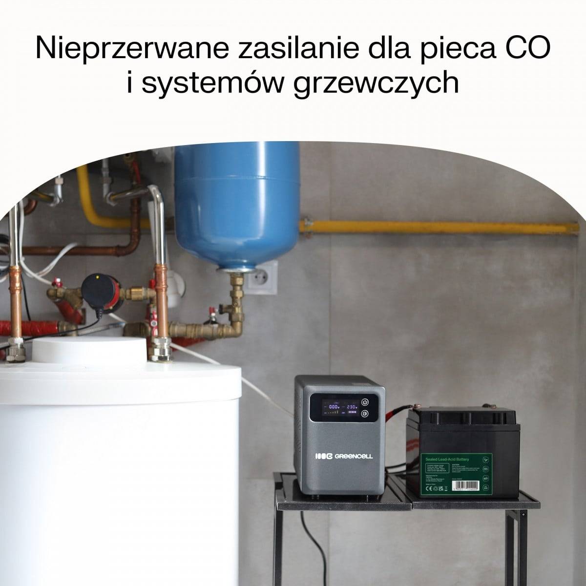 GREEN CELL GC-UPSLPPC800 Voedingseenheid: UPS; 800W; 1,2kVA; 230V; French x2,draden; 50Hz - 1 stuk-2