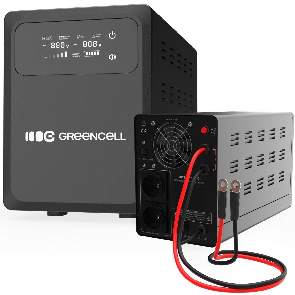 GREEN CELL GC-UPSLPPC500 Voedingseenheid: UPS; 500W; 800VA; 230V; French x2,draden; 50Hz - 1 stuk-2