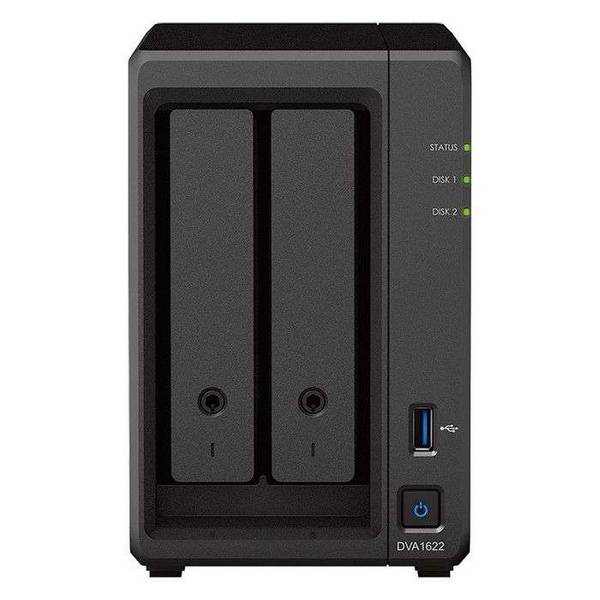 Netwerkvideorecorder - SYNOLOGY - DVA1622 - AI-bewaking - 2 bays - 32 TB max.
