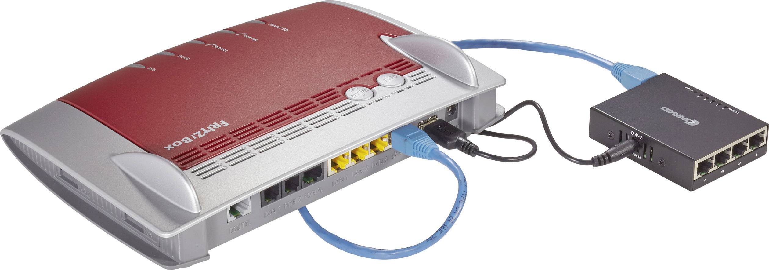 mini mit USB-Stromversorgung Netwerk switch RJ45 5 poorten 100 MBit/s-1