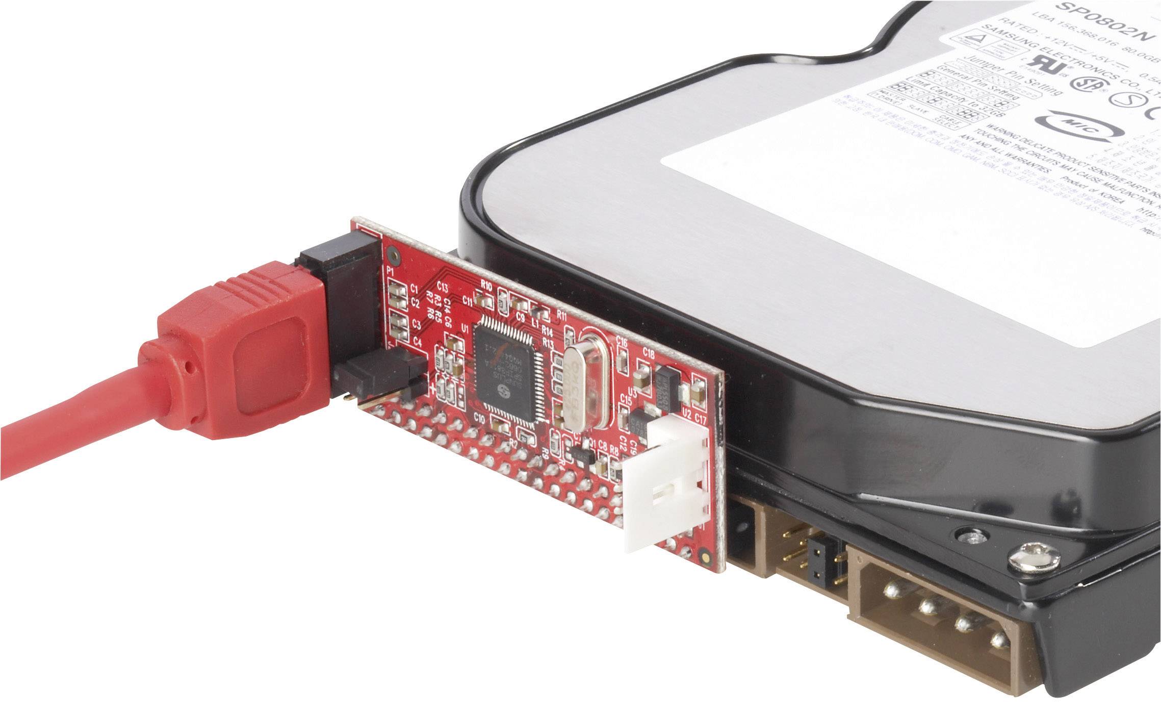 Interface-converter [1x SATA-stekker 7-polig - 1x IDE-bus 40-polig]-6