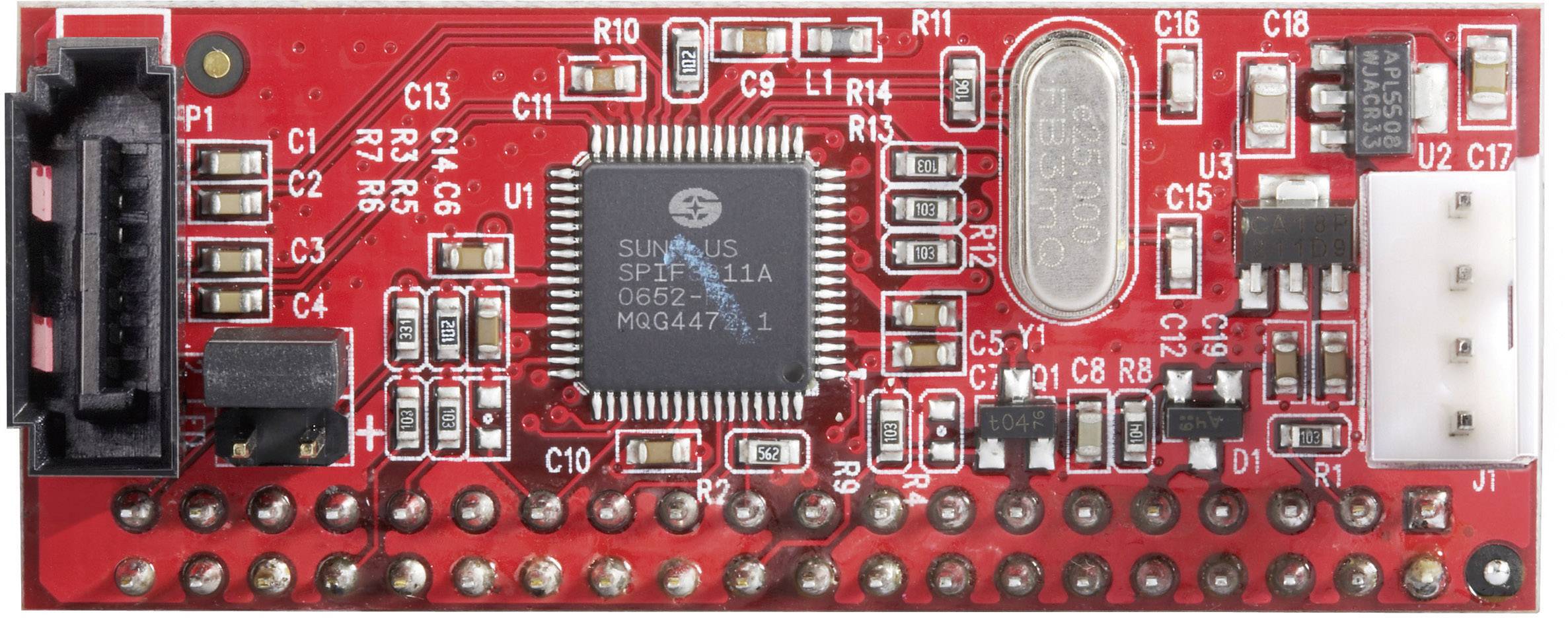 Interface-converter [1x SATA-stekker 7-polig - 1x IDE-bus 40-polig]-1