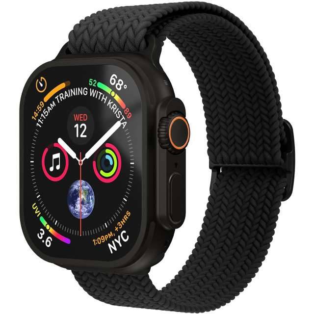 Vonmählen Woven Loop For Apple Watch 44 - 45 - 46 - 49mm One Size All Black-0