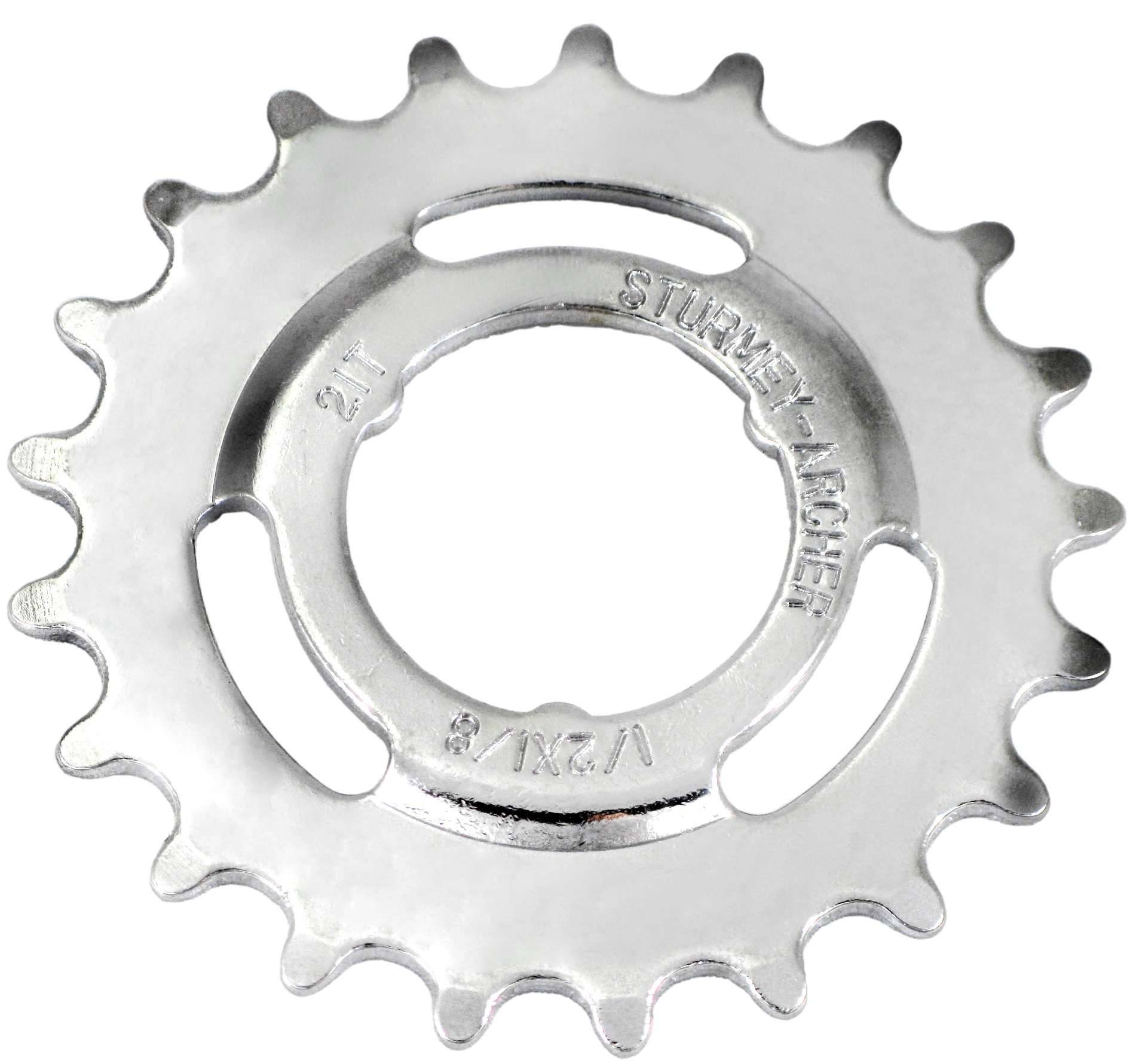 Tandwiel Sturmey Archer 21T - 1/8" doorgezet - chroom-0