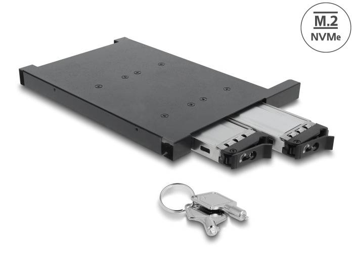 Delock Mobile Rack for 2 x M.2 NMVe SSD with SFF-8654 connector for 12.7 mm Slim ODD Bay-0