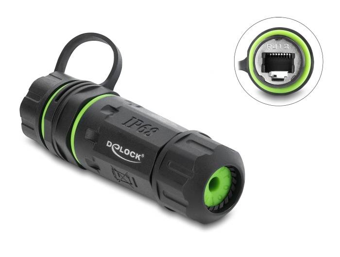 DELOCK kabelconnector RJ12 Bu > Bu M20 x 1,5 mm waterdicht IP-0