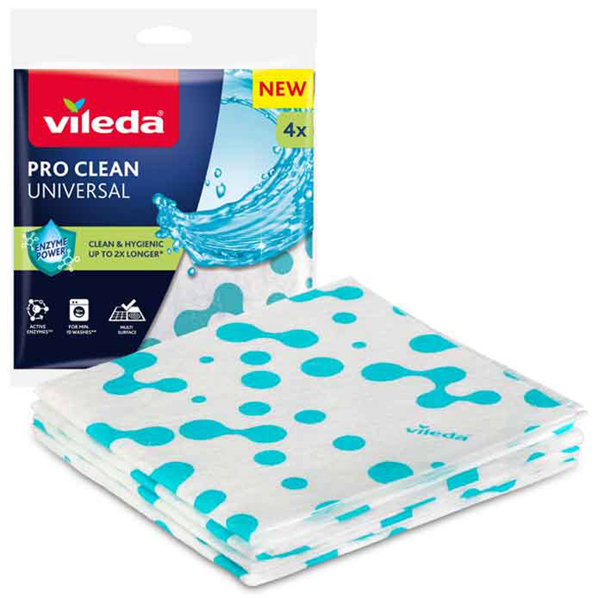 Vileda Schoonmaakdoek Pro Clean Universal 4 Stuks-1