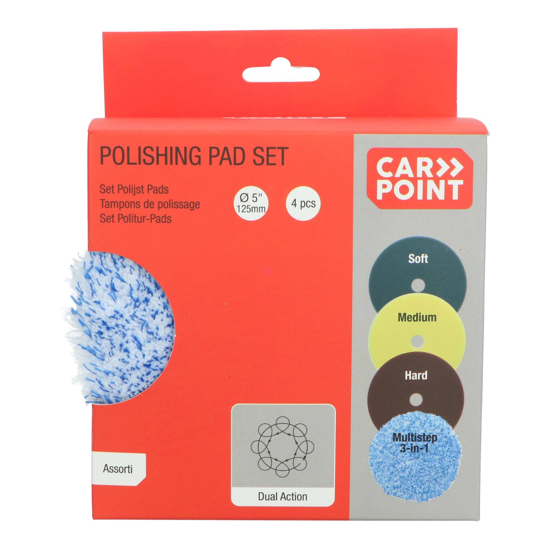 Carpoint Set Polijst Pads 125mm/5" 4 Stuks-2