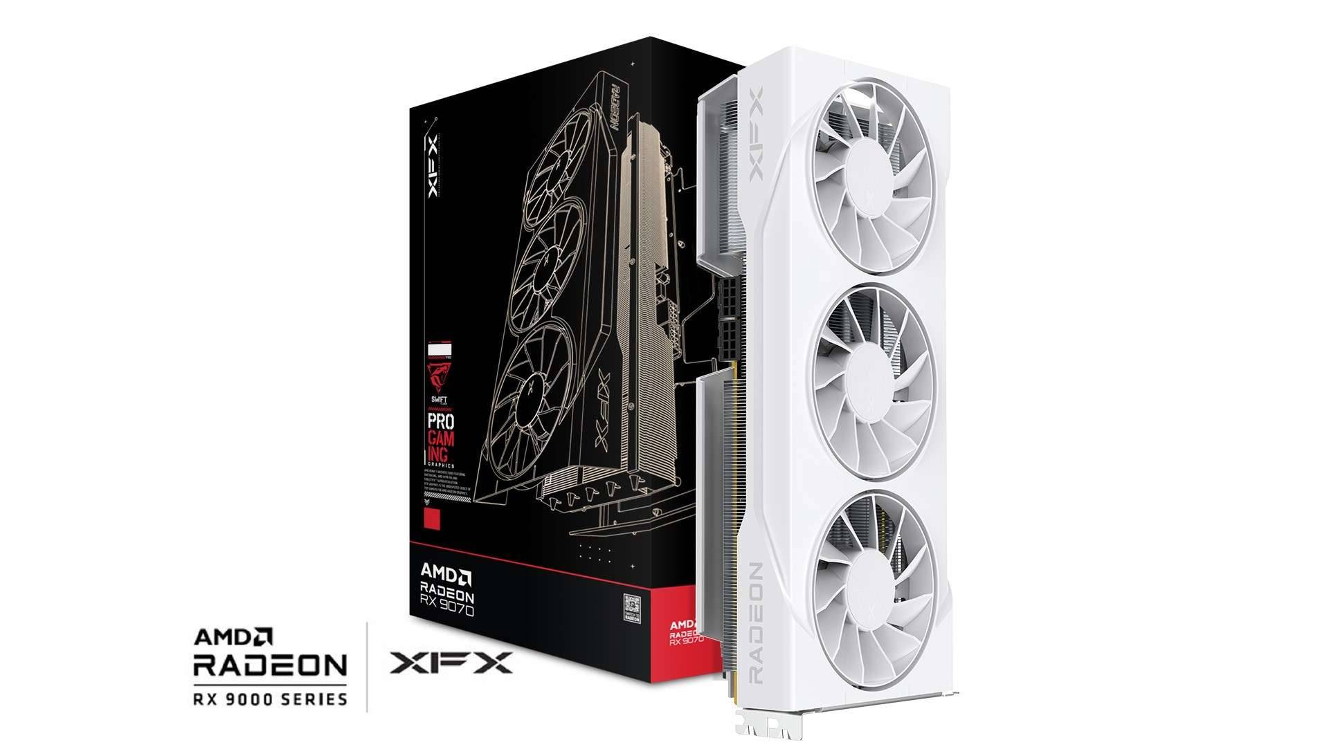 Grafische kaart XFX Swift RX 9070GRE White Tri-Force 12 GB-0