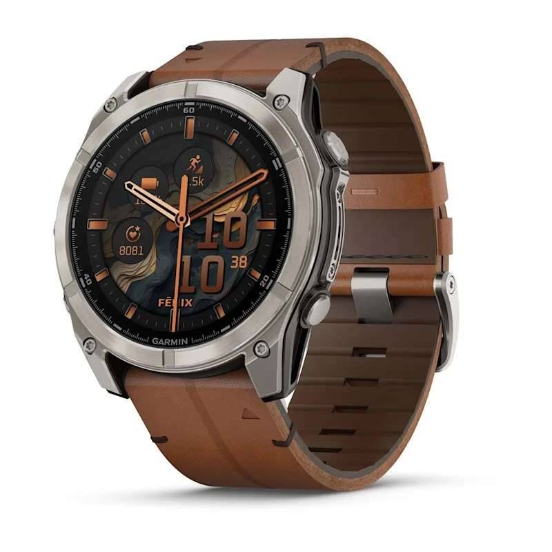 Garmin Fenix 8 3,56 cm (1.4") AMOLED 51 mm Digitaal 454 x 454 Pixels Touchscreen Titanium Wifi GPS-0