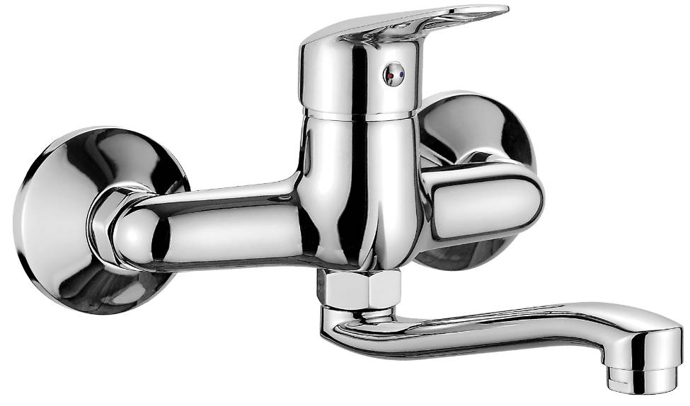 Deante Wandmontage Wastafelmengkraan Chroom Enkelhendel 9-15 L/min-0