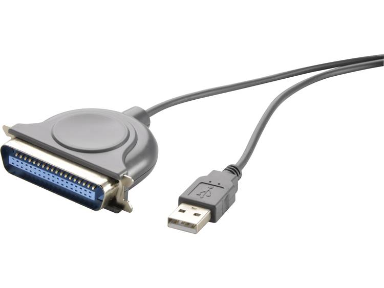 Renkforce USB 1.1, Parallel Aansluitkabel [1x USB 1.1 stekker A 1x Centronics bus] 1.80 m Zwart