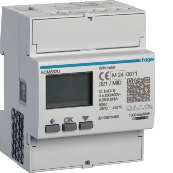 Hager Energiezähler 3phasig ECM382D-0
