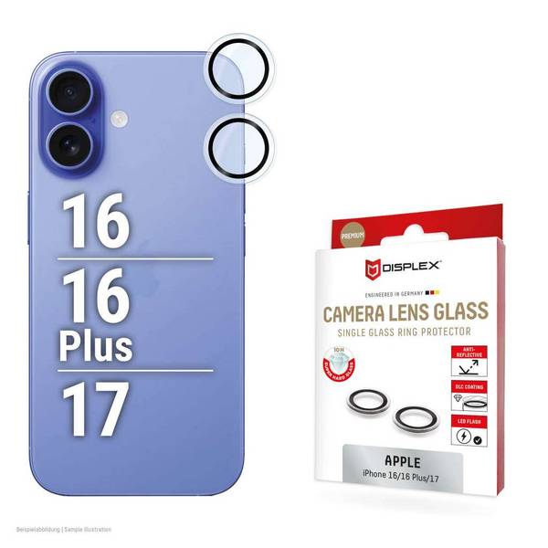 Displex 02122 scherm- & rugbeschermer voor mobiele telefoons Cameralensbeschermer Apple 1 stuk(s)