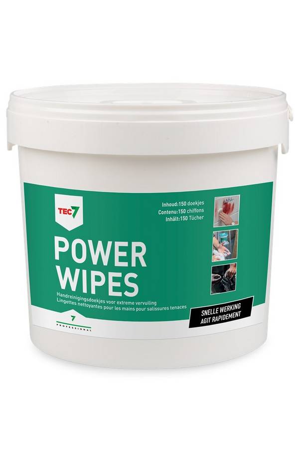 Tec7 Reinigingsdoekjes Powerwipes Emmer 150st.