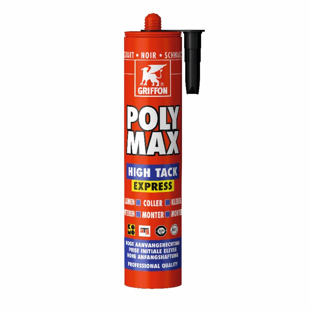 Griffon Montagelijm Polymax Hightack Zwart 435Gr-0