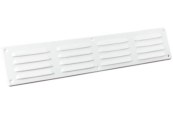 Schoepenrooster ALU 495x90mm wit