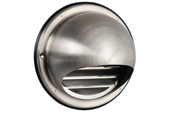 Buitenrooster bol RVS ø 150mm - RVS