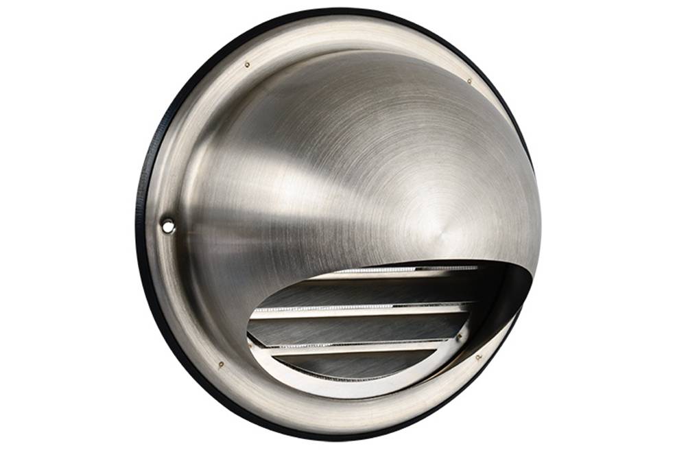 Buitenrooster bol RVS ø 150mm - RVS-0