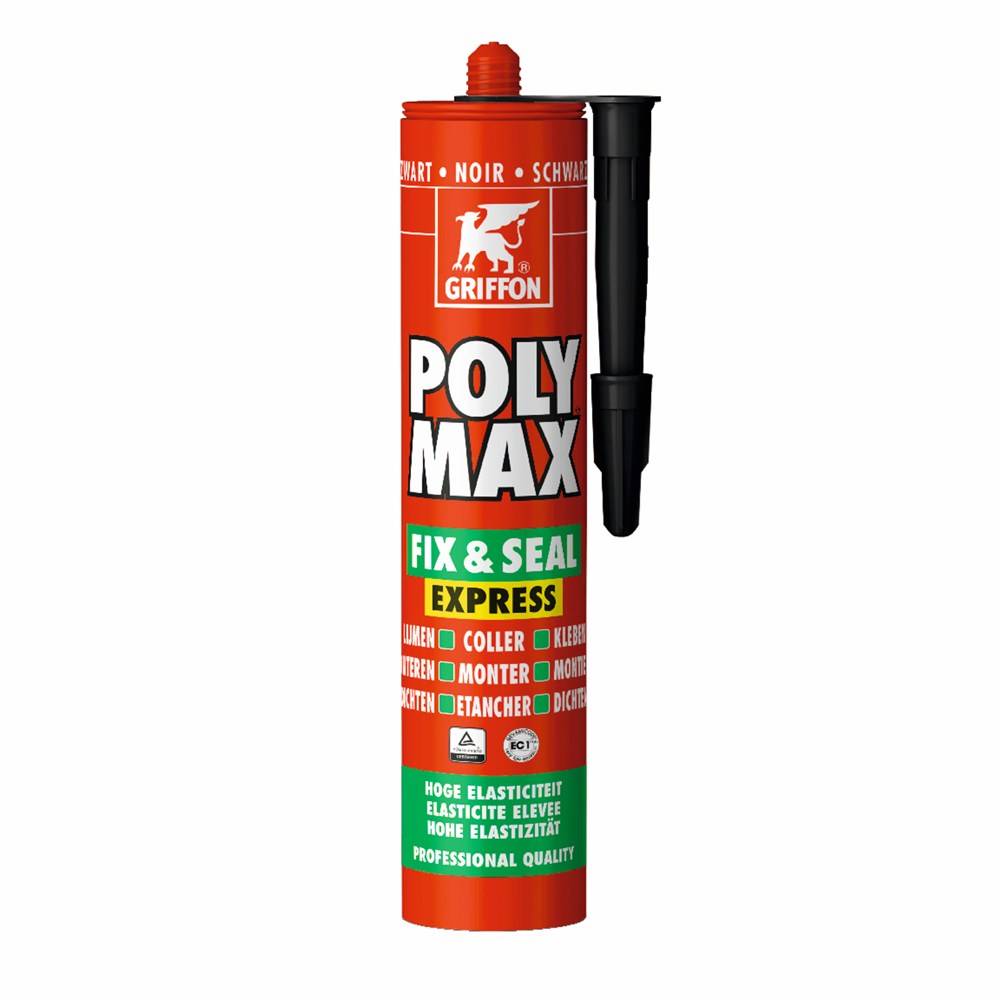 Poly Max Fix & Seal Express - Koker 425g zwart - kit-0