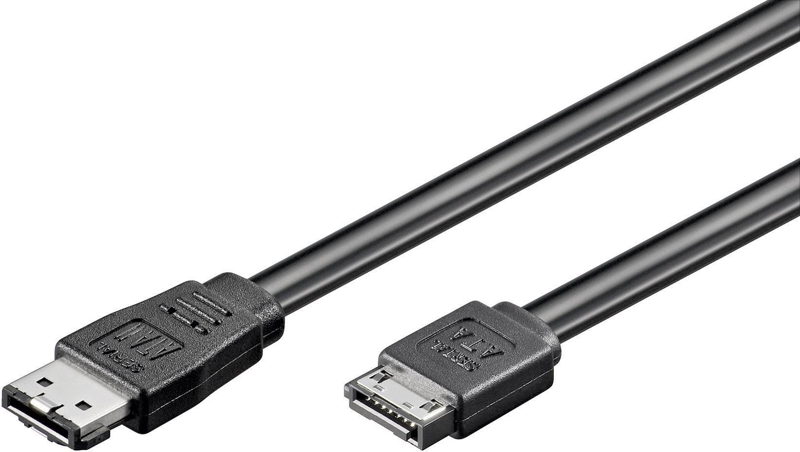 eSATA - SATA datakabel - plat - SATA300 - 3 Gbit/s / zwart - 0,50 meter-0
