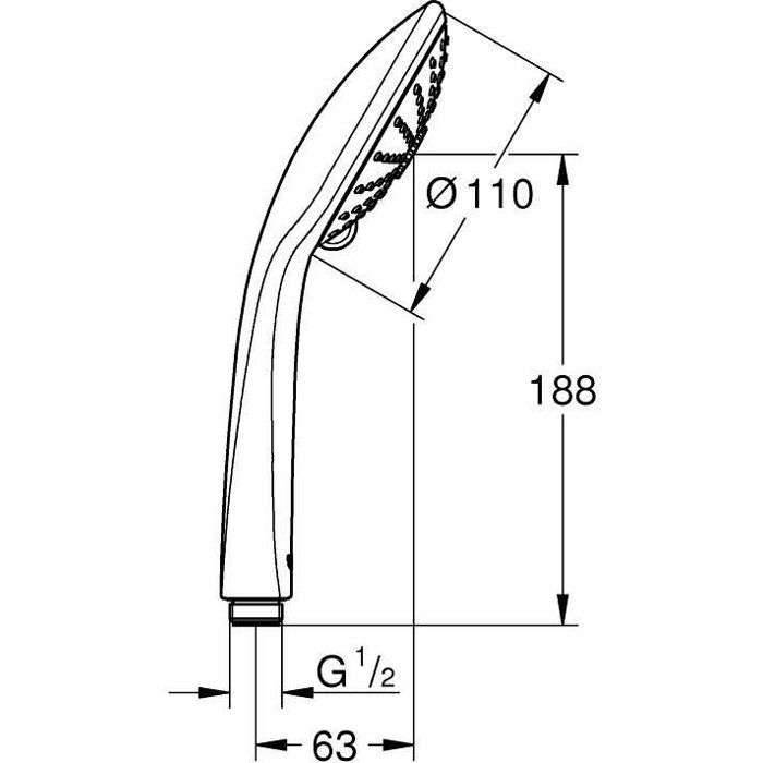 GROHE - Handdouche met 3 straalsoorten-1