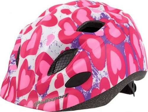 Fietshelm Polisport Glitter Hearts S 52-56 cm - roze/wit-0