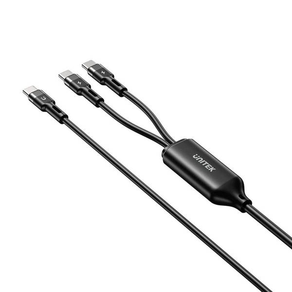 UTK UNITEK USB-C-KABEL 2-IN-1 PD 100 W SILICONEN 1,8 M