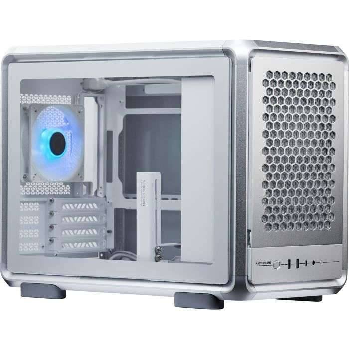 Gaming pc-behuizing - COOLER MASTER - MF400M-SHNN-S00 - MasterFrame 400 Mesh Zilver - Micro-ATX en Mini-ITX-0