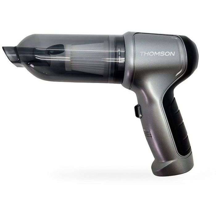Autostofzuiger - THOMSON - 3-in-1 - 80 W - 12000 Pa - 18 min gebruiksduur - Inclusief 6 accessoires - Grijs-0