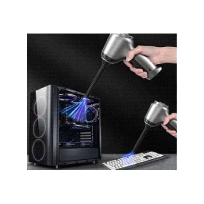 Autostofzuiger - THOMSON - 3-in-1 - 80 W - 12000 Pa - 18 min gebruiksduur - Inclusief 6 accessoires - Grijs-1