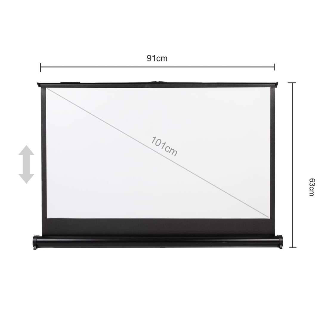 MCN Maclean draagbaar projectiescherm, compact, desktop, 40", 16:9, MC-962-0