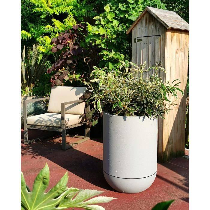 RISS Bloembak RIVIERA GRANIT TULIPE Kunststof Diameter 50 cm Steen-1