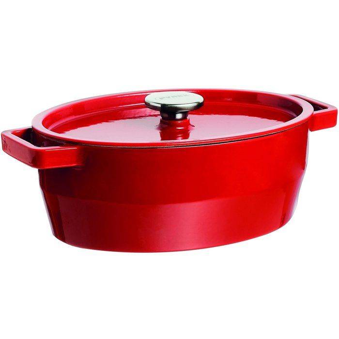 PYREX Ovalen Stoofpan 5,8 L Rood - Geschikt voor Alle Vuren Behalve Inductie-1