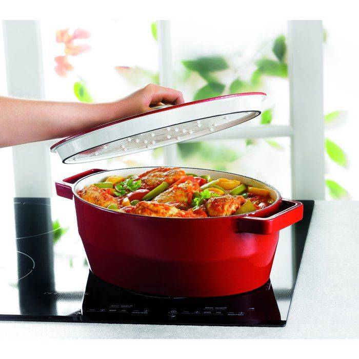 PYREX Ovalen Stoofpan 5,8 L Rood - Geschikt voor Alle Vuren Behalve Inductie-3