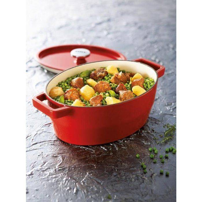 PYREX Ovalen Stoofpan 5,8 L Rood - Geschikt voor Alle Vuren Behalve Inductie-4