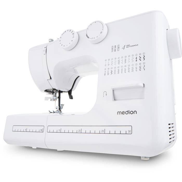MEDION Naaimachine SM 60 - 62 W - 24 Steken + Dubbele Steken - 700 tpm - LED - Wit-0