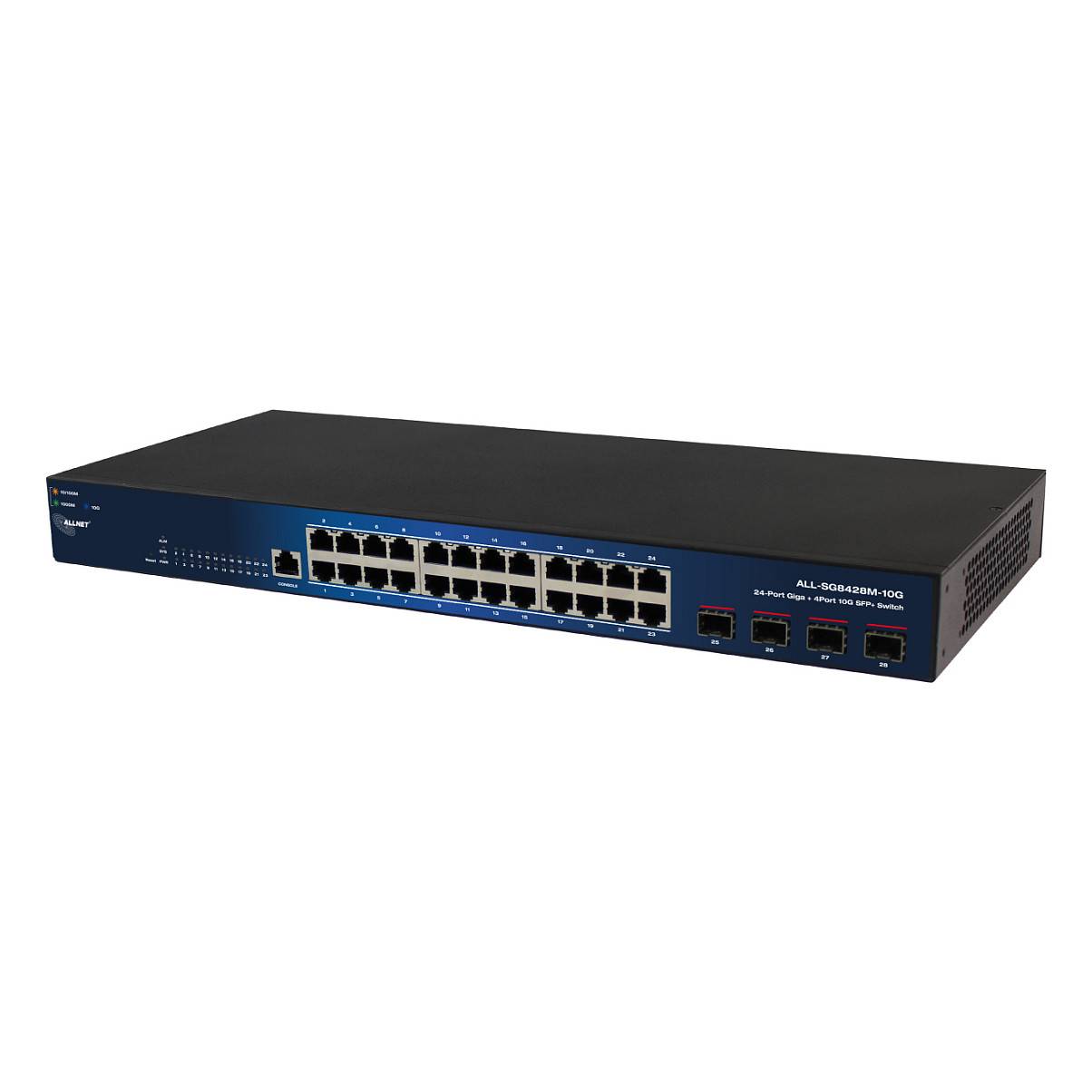 ALLNET Switch Slim Beheerd Layer 2 24x GbE 4x SFP+ 19" Fanless Switch (ALL-SG8428M-10 g) Layer2-0
