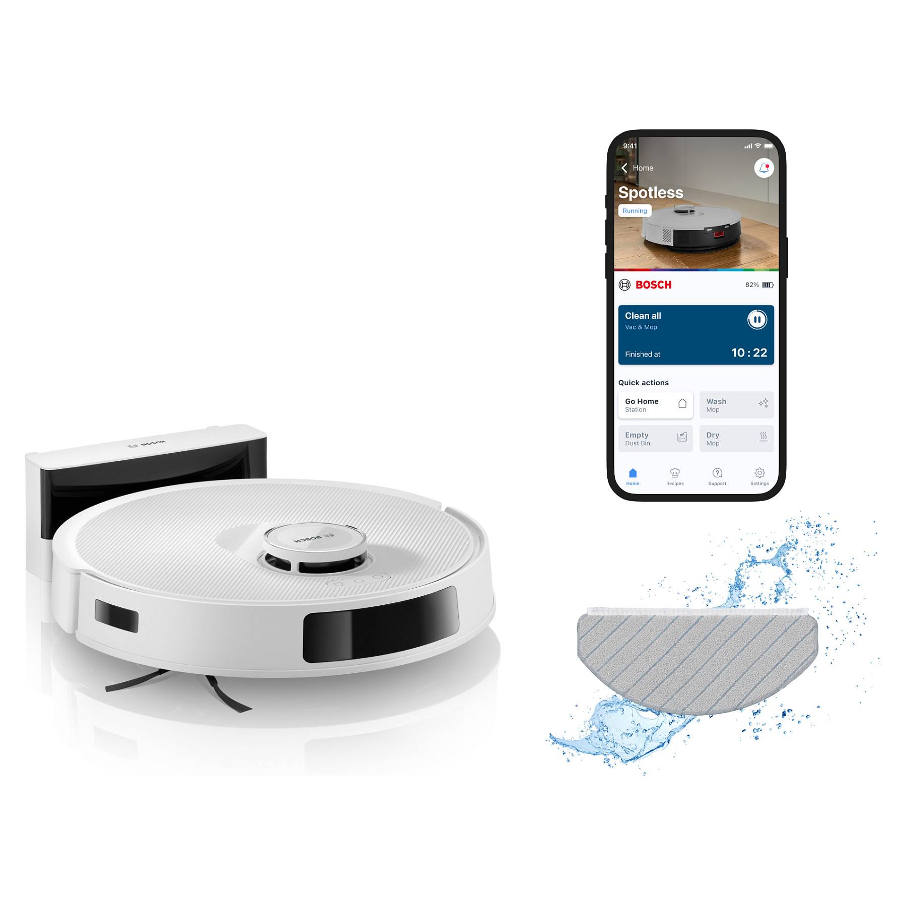 Bosch BCRC2W zuigrobot met Wisfunctie-0