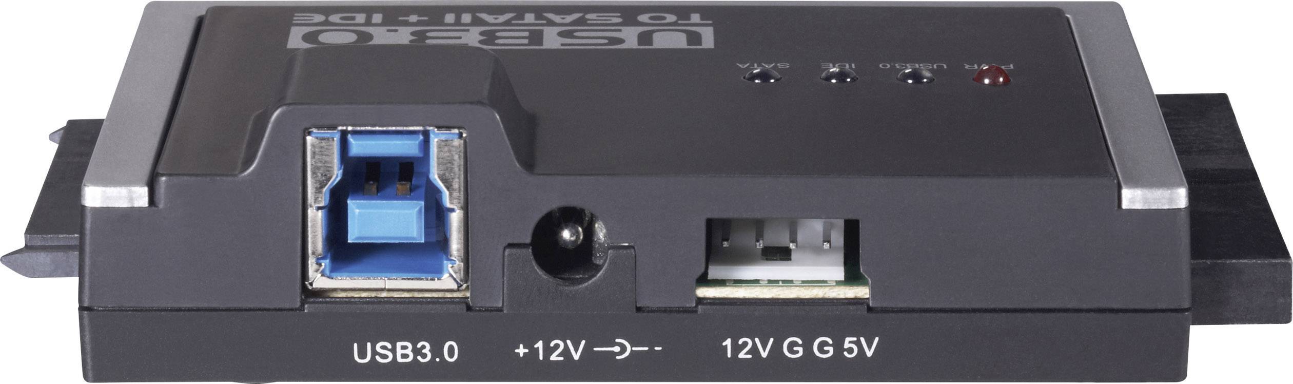 USB 3.2 Gen 1 (USB 3.0) Converter [1x USB 3.2 Gen 1 stekker A (USB 3.0) - 1x IDE-bus 40-polig, IDE-bus 44-polig, SATA-co-6