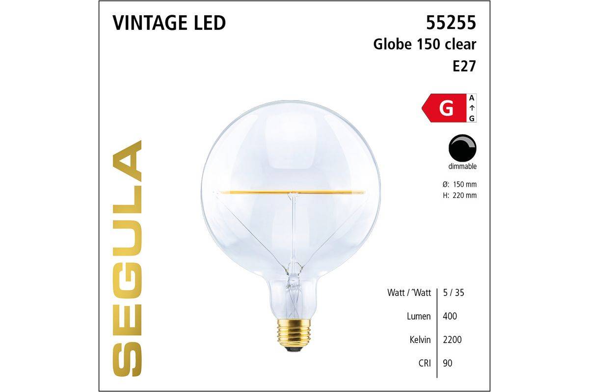 Segula 55298 LED-lamp Energielabel G (A - G) E27 5 W = 35 W Warmwit (Ø x h) 65 mm x 145 mm Dimbaar 1 stuk(s)-2
