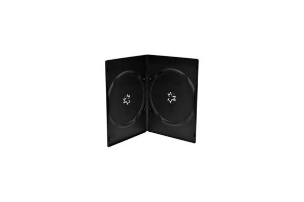 MediaRange slanke dvd-hoes voor 2 schijven, 7 mm dik, zwart, 100 stuks