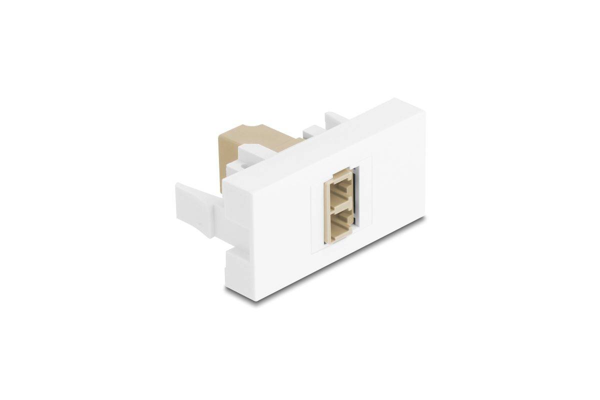 Delock Easy 45 Module LC Duplex female to LC Duplex female white / beige-0