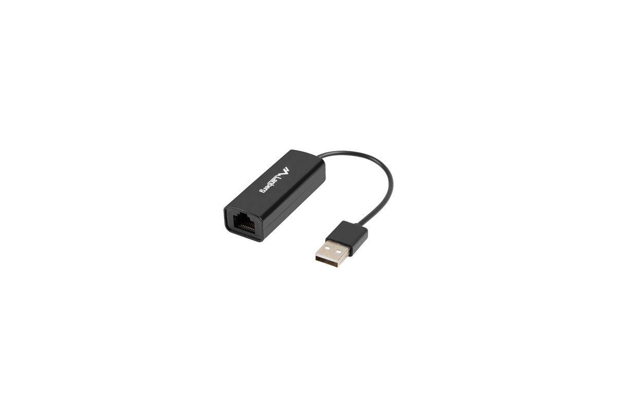 LANBERG NC-0100-01 USB-adapter voor Ethernet; RJ45-aansluiting,USB-A-stekker - 1 stuk-0