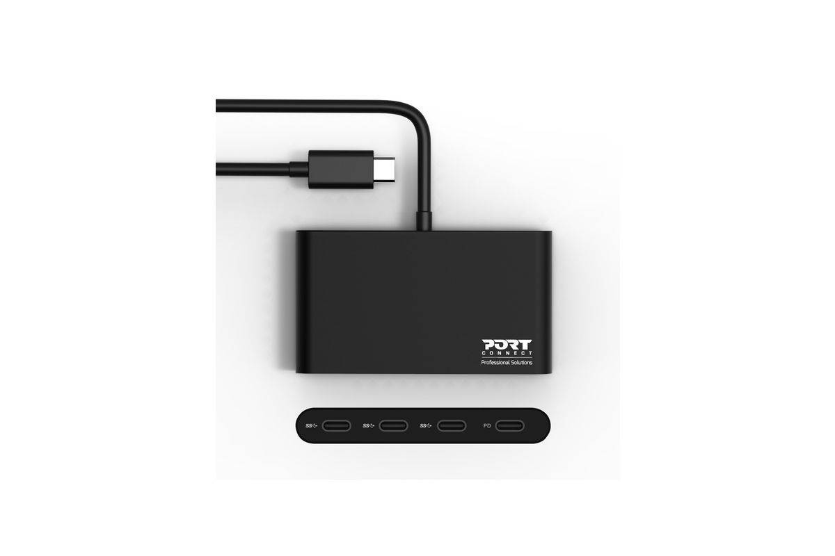PORT Designs 900147 USB-C (USB 3.2 Gen 2) multiport hub 5 poorten Zwart-4